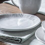 Vintage White Ribbed Plate – Set Of Four, thumbnail 2 of 2