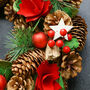 Festive Pine And Poinsettia Wreath, thumbnail 4 of 7