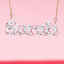 Custom Made Christmas Candy Cane Name Necklace, thumbnail 5 of 6
