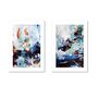 Set Of Two Prints Large Blue Abstract Framed Wall Art, thumbnail 10 of 10