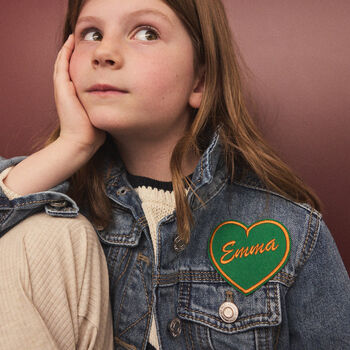Personalised Heart Embroidered Name Cloth Patch, 3 of 8