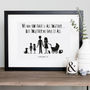 Personalised My Family Silhouette Print, thumbnail 1 of 10