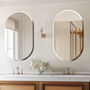 Long Oval Flat Wall Mirror, thumbnail 4 of 12