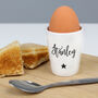 Personalised Easter Star Name Ceramic Egg Cup, thumbnail 1 of 4
