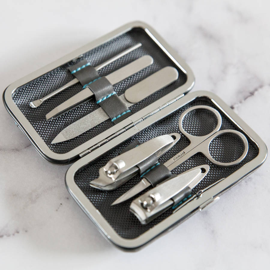 personalised mens mini manicure kit by ginger rose