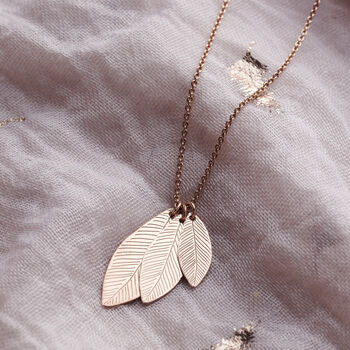 Personalised Family Leaf Necklace, 3 of 9