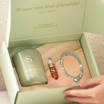 Jade Silver Bracelet And Crystal Candle Gift Set, 2 of 10