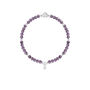 Amethyst And Silver Beads Healing Crystals Bracelet Gift, thumbnail 3 of 5