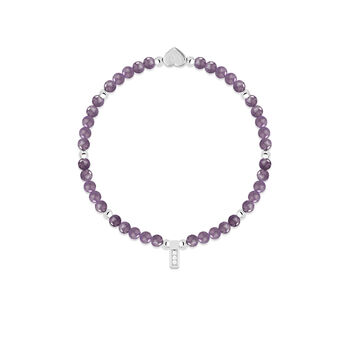 Amethyst And Silver Beads Healing Crystals Bracelet Gift, 3 of 5