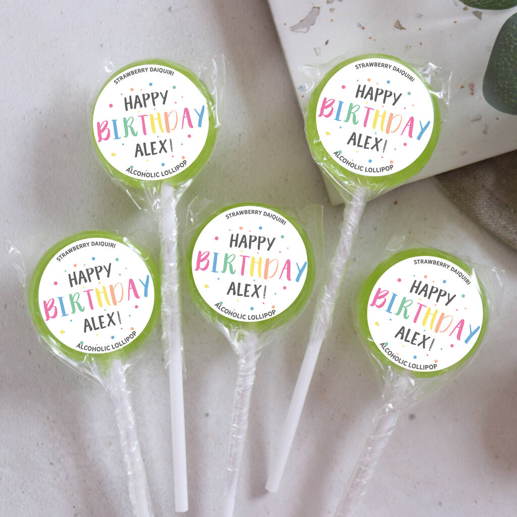 Personalised Sprinkles Birthday Lollipops, 1 of 5