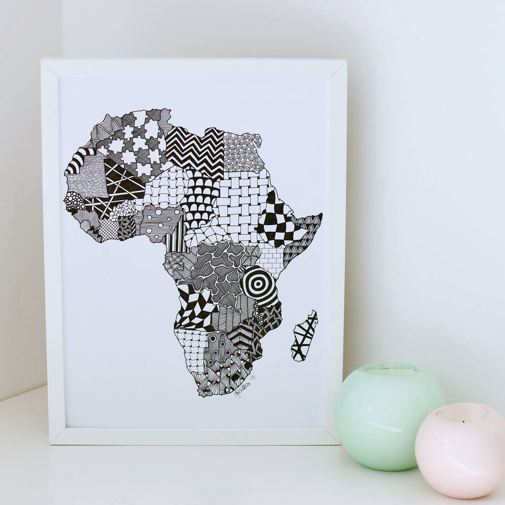 personalised-map-of-africa-print-by-draw-ink-designs