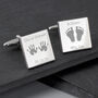 Personalised New Dad Cufflinks New Baby Feet And Hands, thumbnail 1 of 4