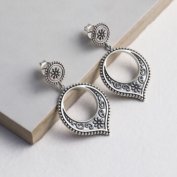Sterling Silver Harbala Dangly Studs, 4 of 6
