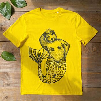 Mermaid Bear Organic T Shirt, 5 of 6