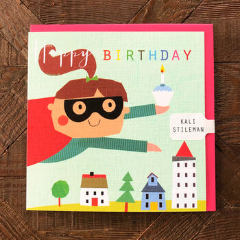 Superhero Birthday Girl Card, 4 of 5