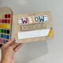 Personalised 'First Day Of' Pencil Design Reusable Whiteboard Sign, thumbnail 1 of 4