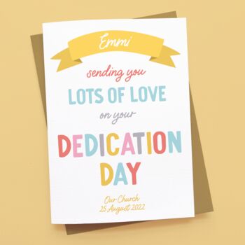 Personalised Dedication Day Card, 4 of 9