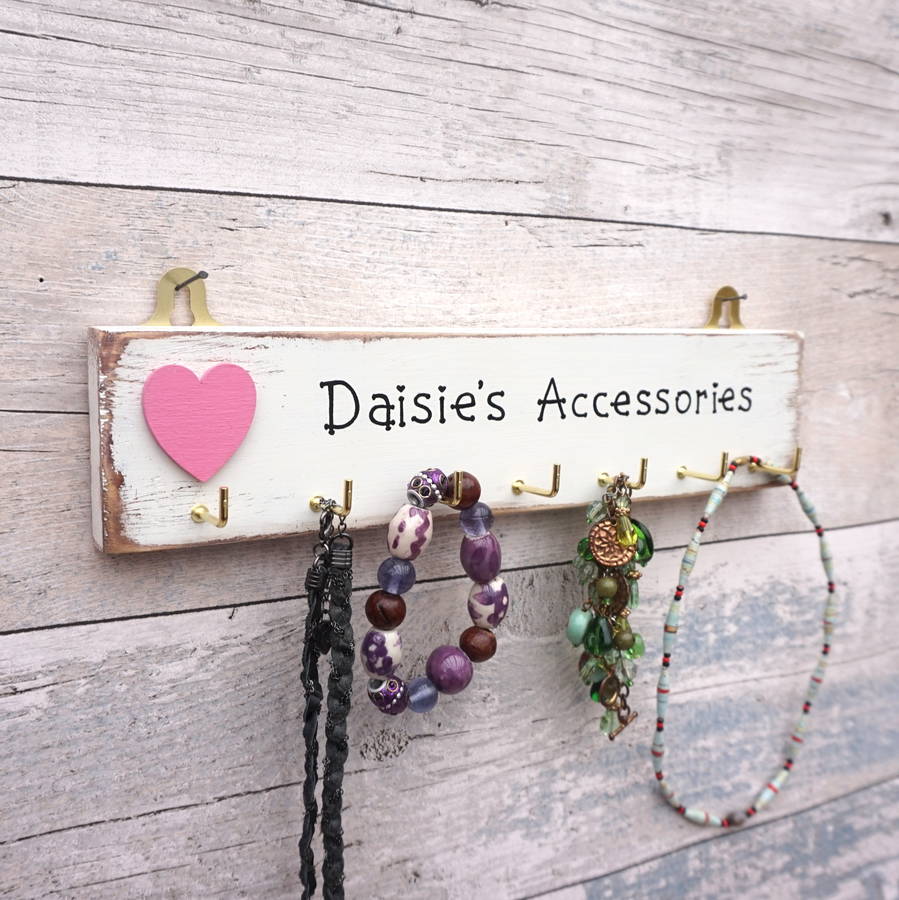 Personalised Handmade Jewellery/Accessory Hanger By Siop Gardd