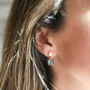Iseo Gemstone And Brushed Gold Plated Earrings, thumbnail 8 of 12