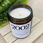Personalised 21st 2002 Timeline Birthday Amber Candle, thumbnail 2 of 5