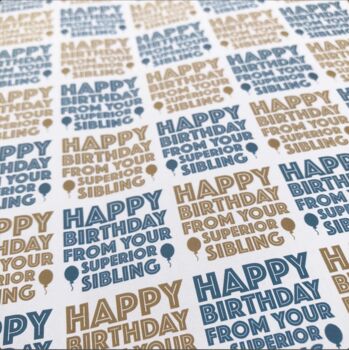 Superior Sibling Wrapping Paper, 3 of 6