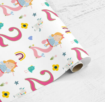 2nd Birthday Wrapping Paper Roll Baby Girls, 3 of 3