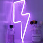 Lightning Shaped LED Neon Night Light, thumbnail 8 of 11