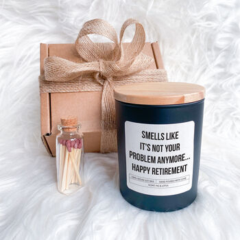 Scented Candle Retirement Gift Set With Matches, 8 of 8
