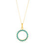 Halo Radiance Turquoise Silver/Gold Large Necklace, thumbnail 7 of 12