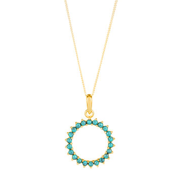 Halo Radiance Turquoise Silver/Gold Large Necklace, 7 of 12