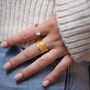 Multi Band 18k Gold Plated Vermeil Ring, thumbnail 2 of 6