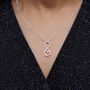Sterling Silver Heart Outline Pendant Necklace, thumbnail 2 of 12
