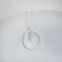 Sterling Silver Celestial Hoop Pendant With Rose Quartz, thumbnail 1 of 2