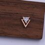 Tiny Double Triangle Arrow Arrowhead Stud Earrings, thumbnail 6 of 12