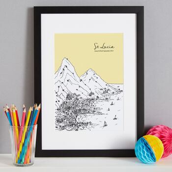 Personalised St Lucia Print, 4 of 9