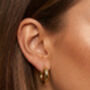 Thick Small Hoop Earrings In 18k Gold, Minimalist Women's Jewellery, thumbnail 5 of 6