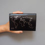 Leather Passport Cover With Embossed World Map, thumbnail 1 of 12