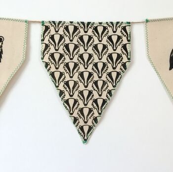 Badger Bunting. Handmade Hanging Garland, 4 of 4