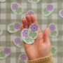 Holographic Glitter Purple Flower Sticker, thumbnail 7 of 8