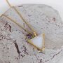 The Triangle Mother Of Pearl Gold Plated Necklace, thumbnail 4 of 6