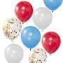 Royal Themed Confetti Balloons Eight Pack, thumbnail 2 of 4