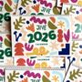 2026 Colourful Illustrated Wall Calendar, thumbnail 1 of 12