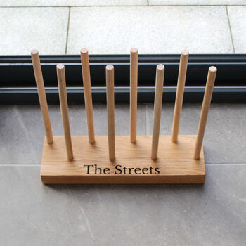 Engraved Wooden Floor Boot Rack, 4 of 12