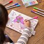 Reusable Colour In Pencil Case Mermaid Craft Kit + 10 Pens, thumbnail 4 of 8