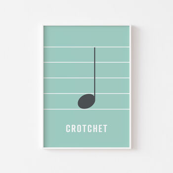 Crotchet Note Print | Music Theory Poster, 6 of 10