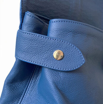 Royal Blue Leather Backpack, 4 of 6