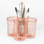 Copper Wire Four Section Cutlery And Utensil Holder, thumbnail 2 of 6