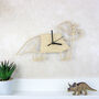 Triceratops Geometric Dinosaur Wall Clock, thumbnail 1 of 2