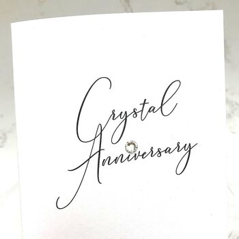15th Crystal Jewel Personalised Anniversary Card, 4 of 4