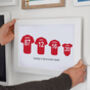 Personalised Family Football Shirt Print, thumbnail 1 of 4